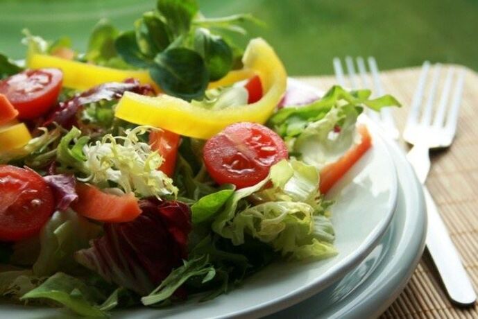 зеленчукова салата за отслабване на правилното хранене